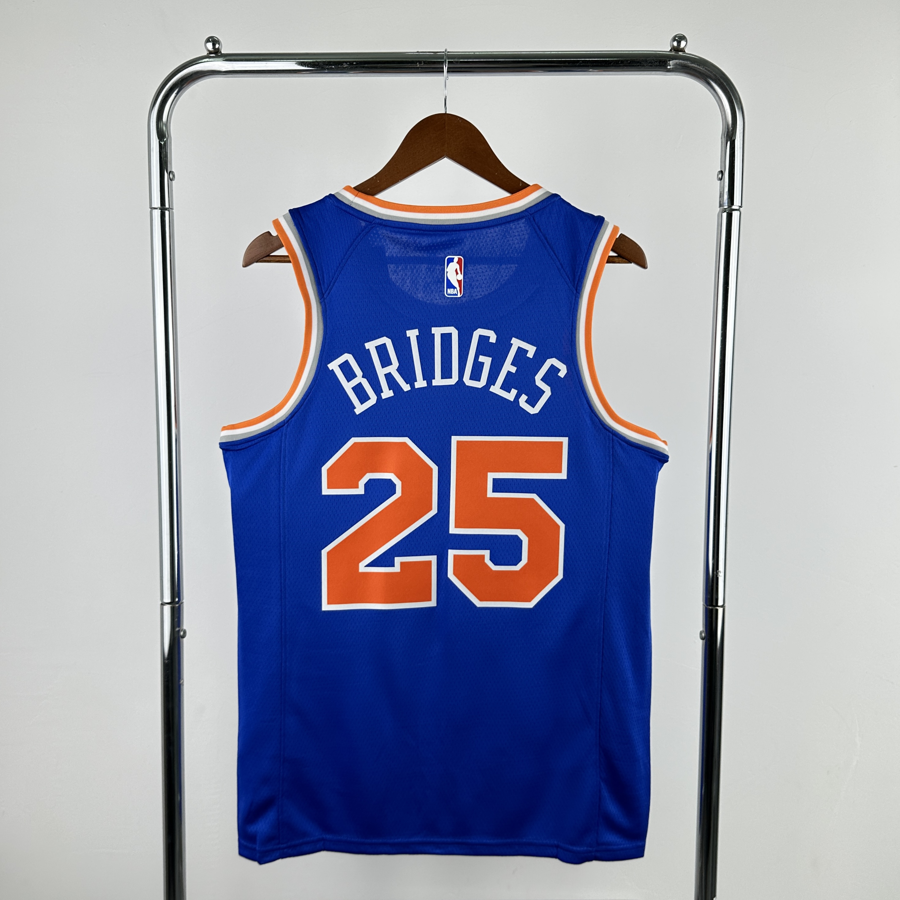 Men New York Knicks #25 Bridges Blue Season Nike 2025 NBA Jersey